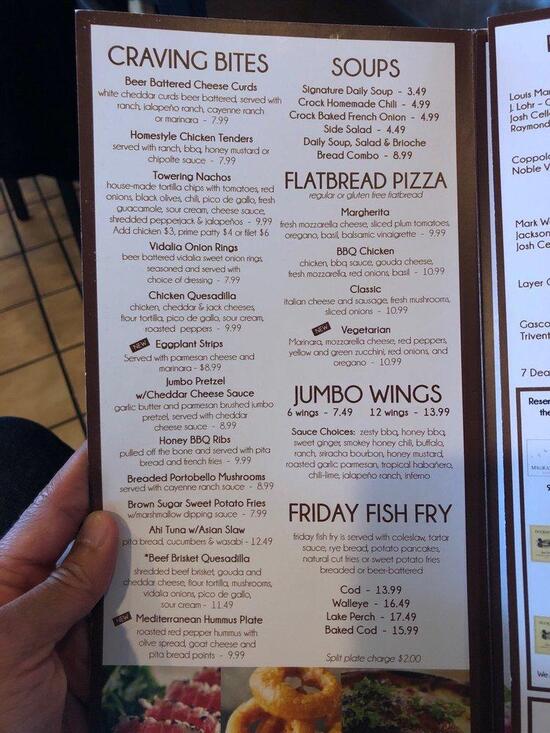 Menu at Crave Bar and Food, Mequon