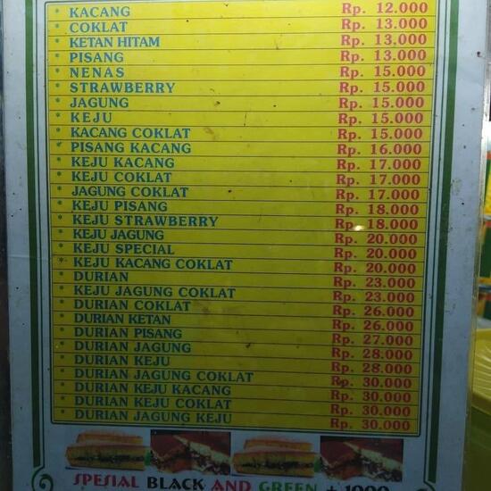 Menu At Martabak Bangka Kubang Cafe Bangkinang