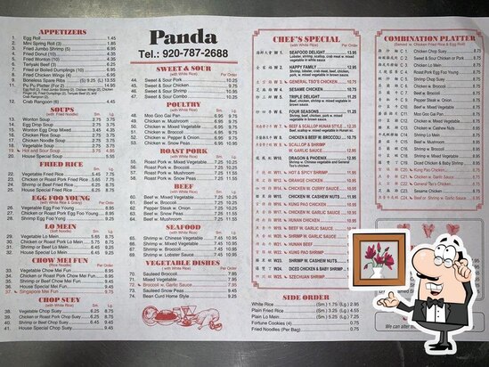 Menu at Panda Restaurant, Wautoma, 925 E Division St