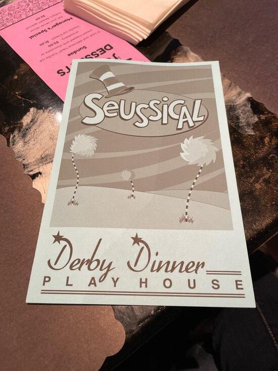 Menu at Derby Dinner Theater pub & bar, Clarksville