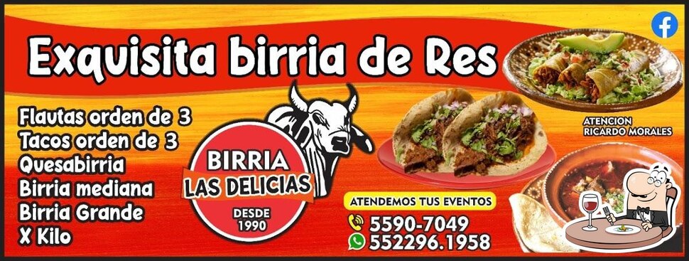 Menu At Birria Las Delicias Restaurant Mexico City 8373