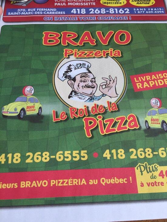 Menu at Bravo Pizzéria pizzeria, Saint-Marc-des-Carrières