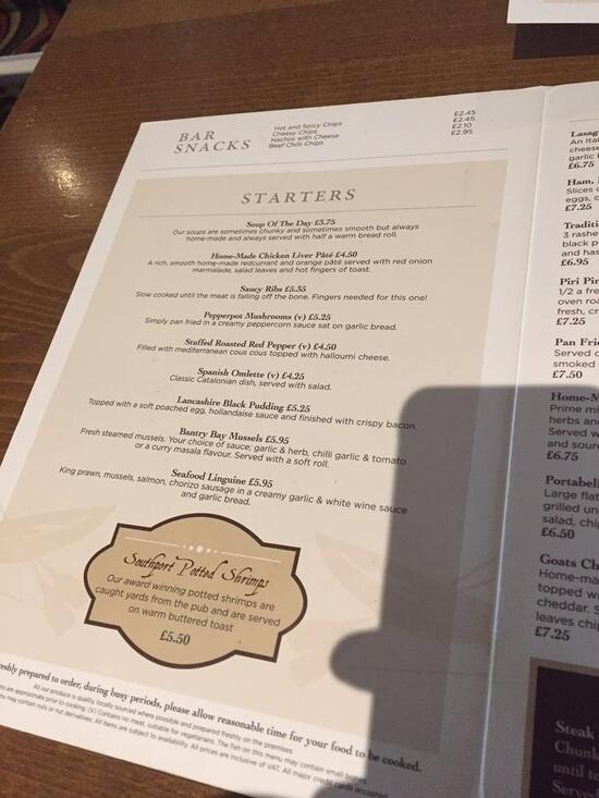 Menu at The Fishermens Rest pub & bar, Southport