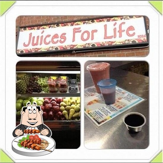 Menu at Juices For Life pub & bar, New Rochelle, Castle Hill Ave