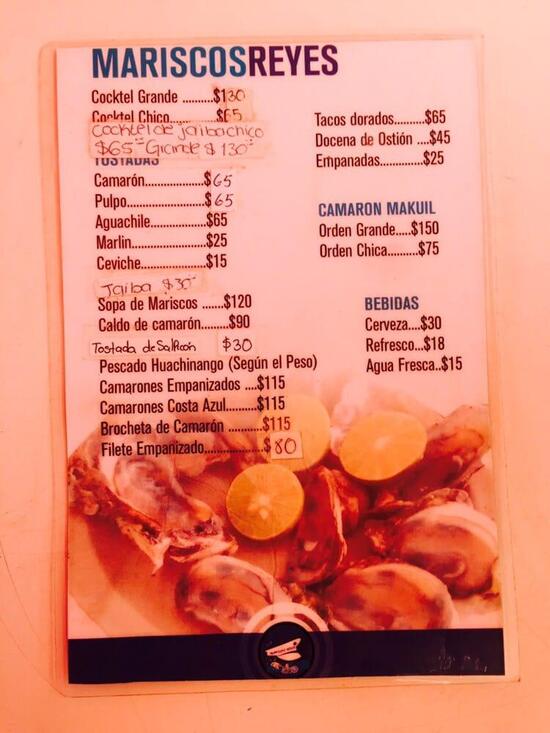 Menu at Mariscos Reyes - Silao,Gto. restaurant, Silao