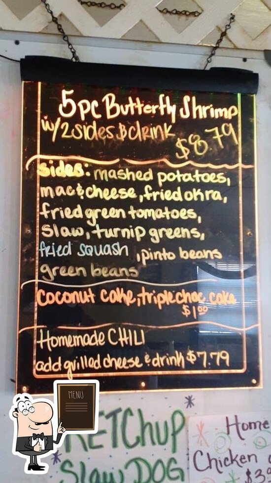 Menu at Gail's Diner cafe, Woodville