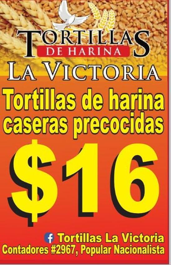 Carta de Tortillas La Victoria, Mexicali