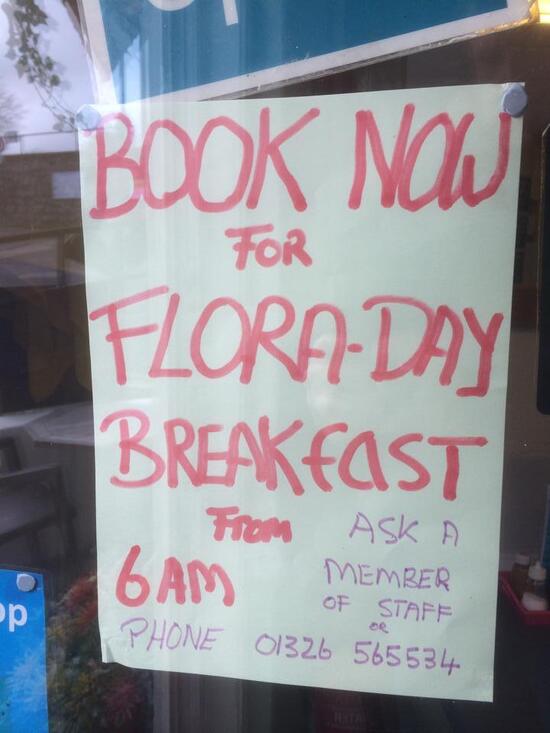 Menu at Park Coffee Shop cafe, Helston