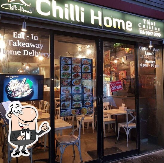 Menu at Chilli Home Thai restaurant, Bondi Junction