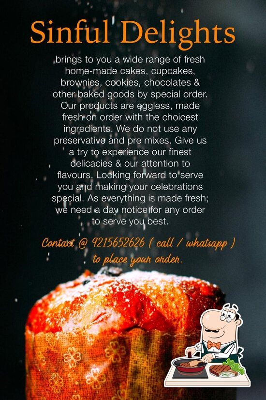Sinful Delights by Rashmi, Panipat Restaurant menu, prices and reviews