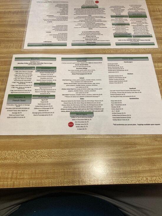 Menu at Nick's Restaurant & Pizza, Lancaster