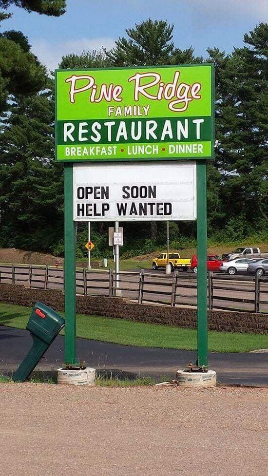 Menu at New Pine Ridge Restaurant, Merrill