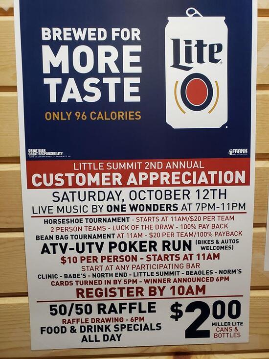 Little Summit Bar and Grill, N1060 State Rd 58 in USA Restaurant menu