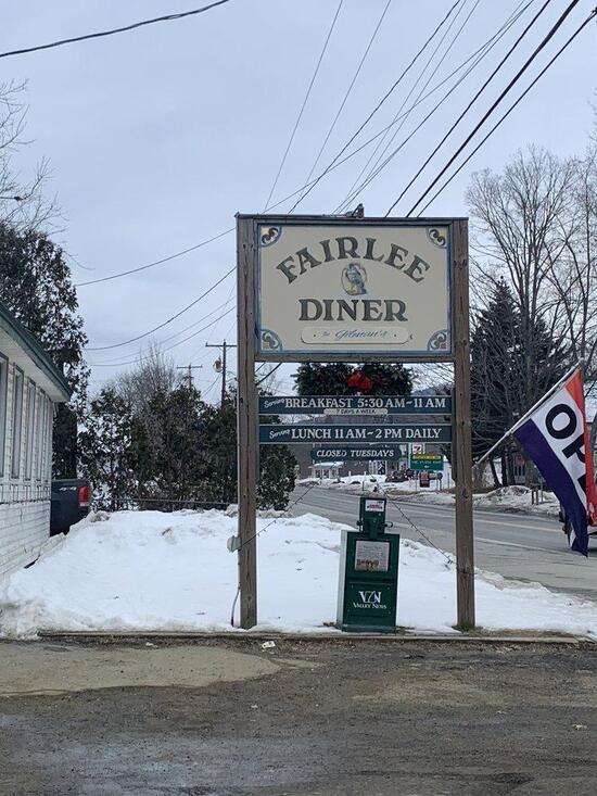 Menu at Jan’s Fairlee Diner restaurant, Fairlee, 614 US 5N