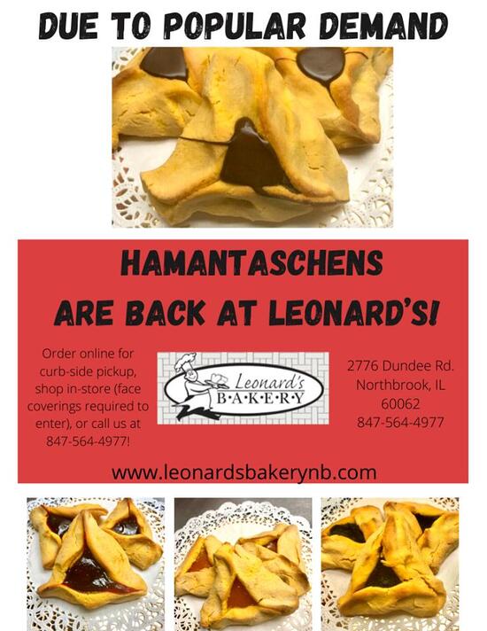 Menu at Leonard's Bakery, Highland Park