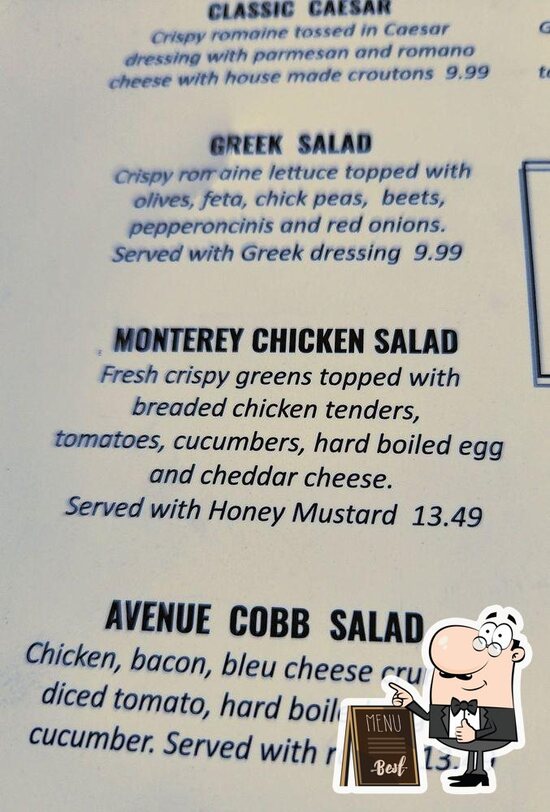 Menu at Grand Tavern Farmington pub & bar, Farmington