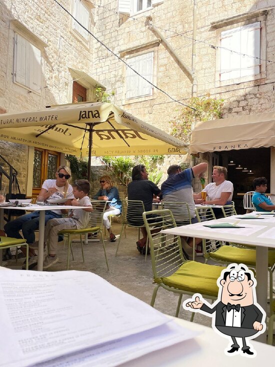 Menu at FRANKA rooms, wine, kitchen restaurant, Trogir
