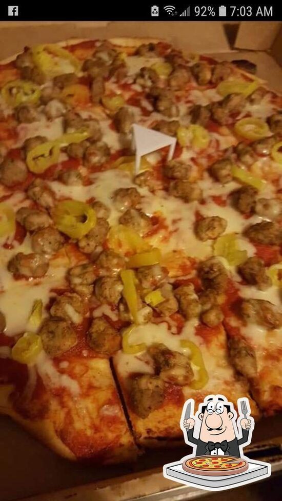 Menu at JJ's Pizza restaurant, Fordsville