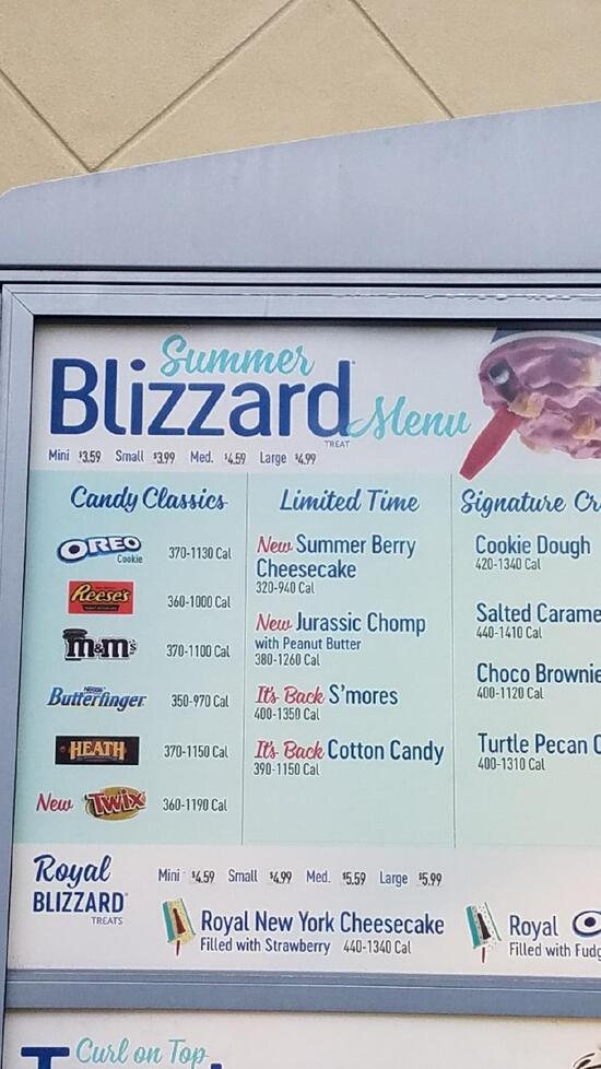 Menu at Dairy Queen Grill & Chill fast food, Winchester