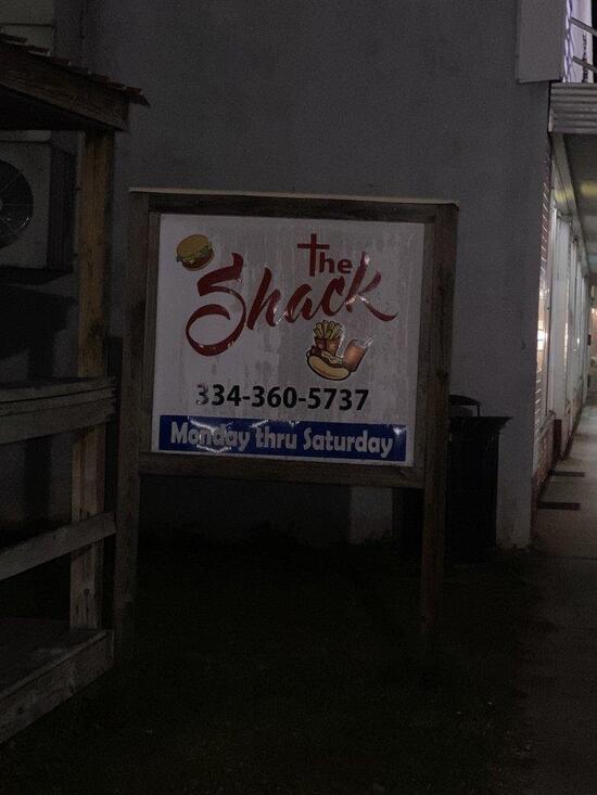 Menu at The Shack restaurant, Samson