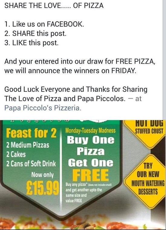 Papa Piccolo's in Tipton Restaurant menu and reviews