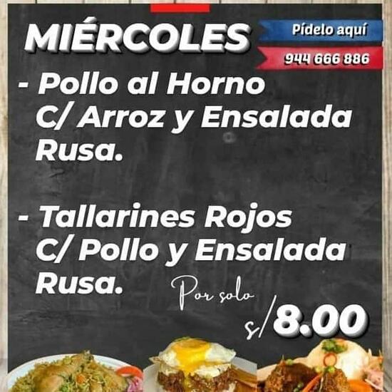 Menu At Restaurante Barrio Norte, Piura