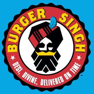 Burger Singh Singh Serves Logo Fast food Brand, others, angle, food, text  png | PNGWing