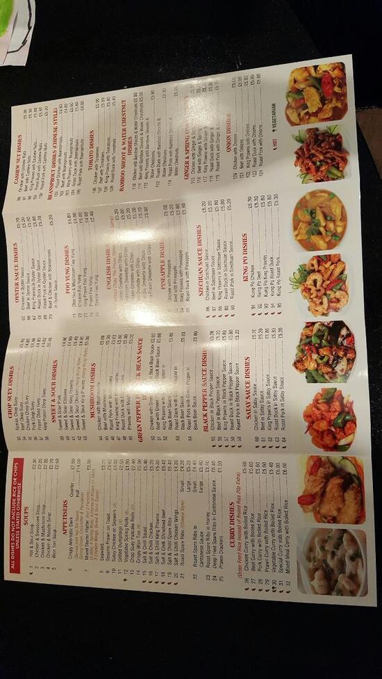 Menu at Chop Suey House fast food, Nantwich