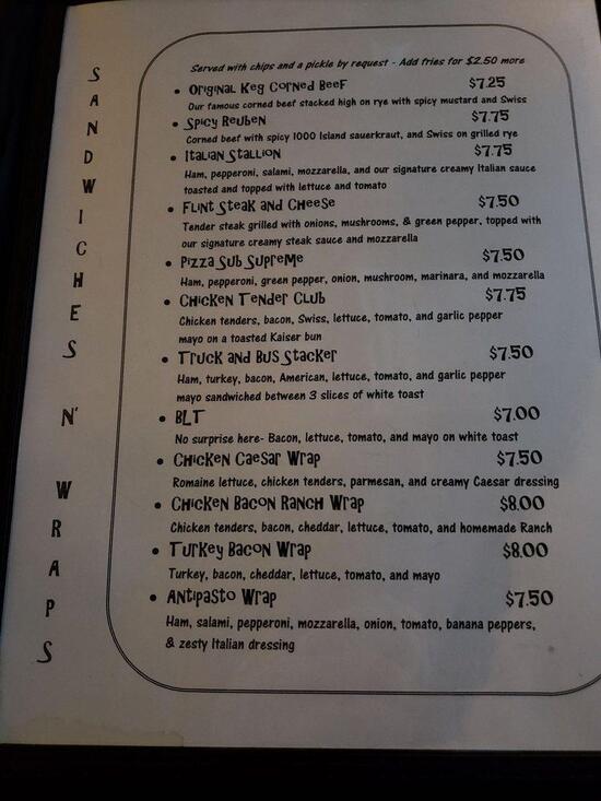 Menu at The Wooden Keg pub & bar, Flint