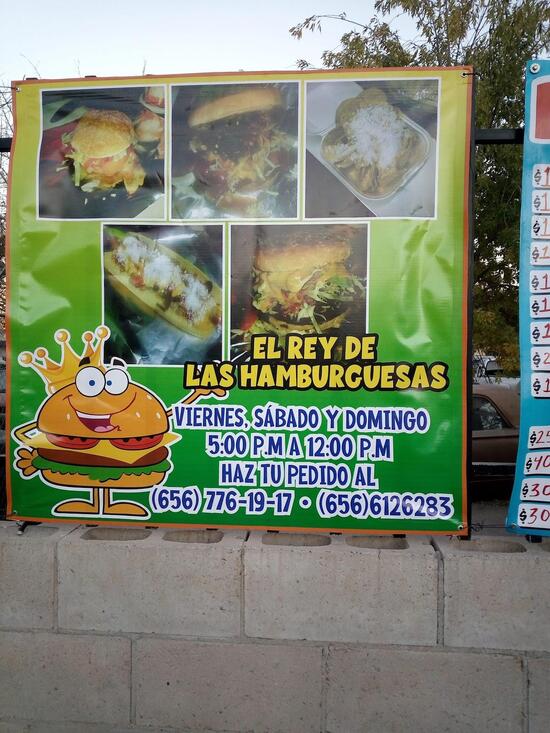 Menu at Burritos Mary y el Rey de las hamburguesas restaurant, Ciudad
