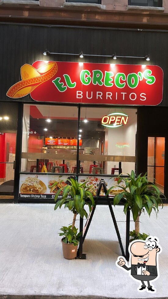 Menu at El Greco's Burritos restaurant, Chicago