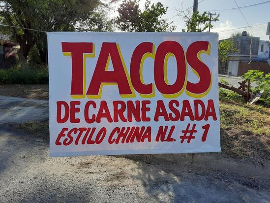 Menu at Tacos De Carne Asada Estilo China NL #1 restaurant, Reynosa