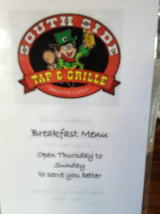 Menu at Southside Tap & Grille fast food, ChathamKent