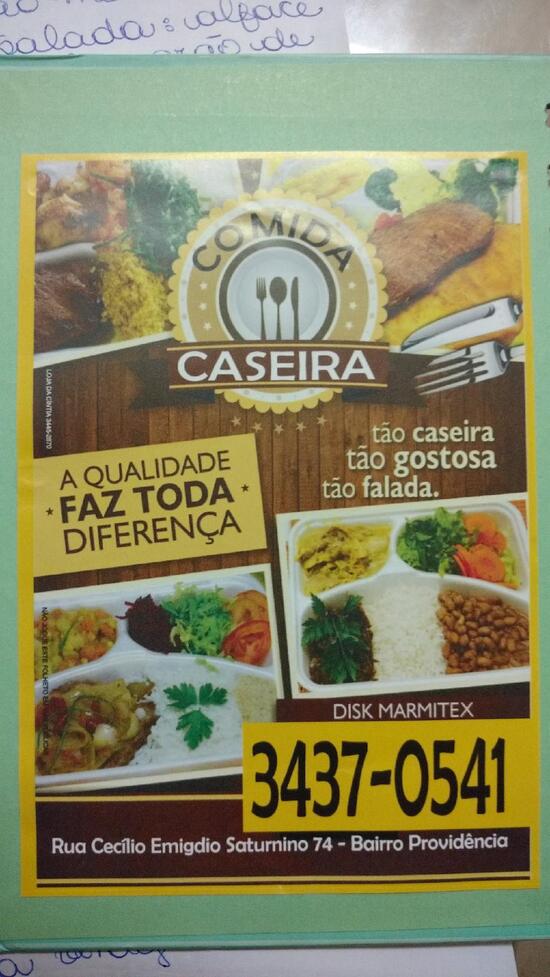 Menu Em Comida Caseira Da Dete Larissa Restaurante Belo Horizonte