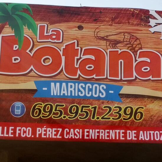 Menu at La Botana Mariscos restaurant, Escuinapa