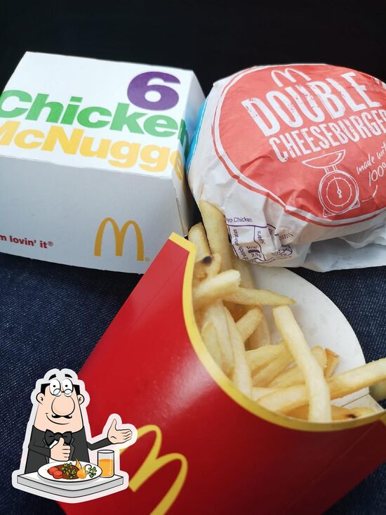 Menu at McDonald's fast food, Chesterfield, 1 Derby Rd