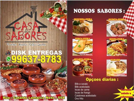 Menu at A casa dos sabores cafeteria, Sorocaba