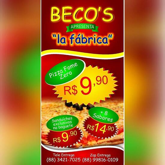 Menu em Lá Fábrica pizzaria, Canoa Quebrada