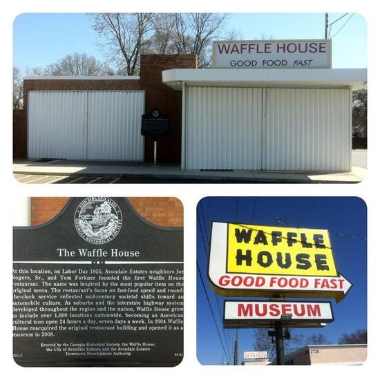 Menu at Waffle House Museum restaurant, Decatur