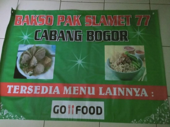 Carta Del Restaurante Baso Sapi Asli Bapa Selamet Bogor 1977 Bogor