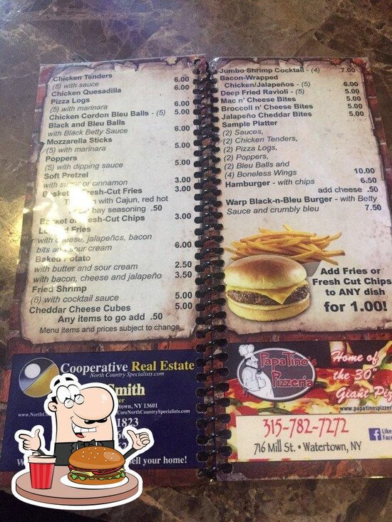 Menu at Time Warp Tavern pub & bar, Watertown