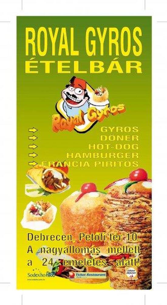 Menu At Royal Gyros Restaurant Debrecen