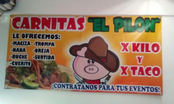 Carta Del Restaurante Carnitas El Pil N Ciudad Del M Xico