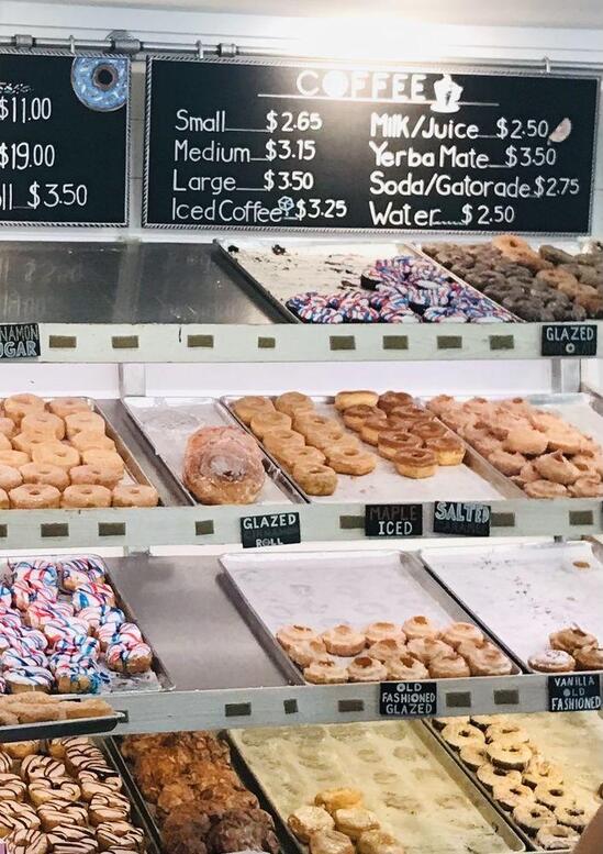 Menu at Island Donuts, St. Augustine