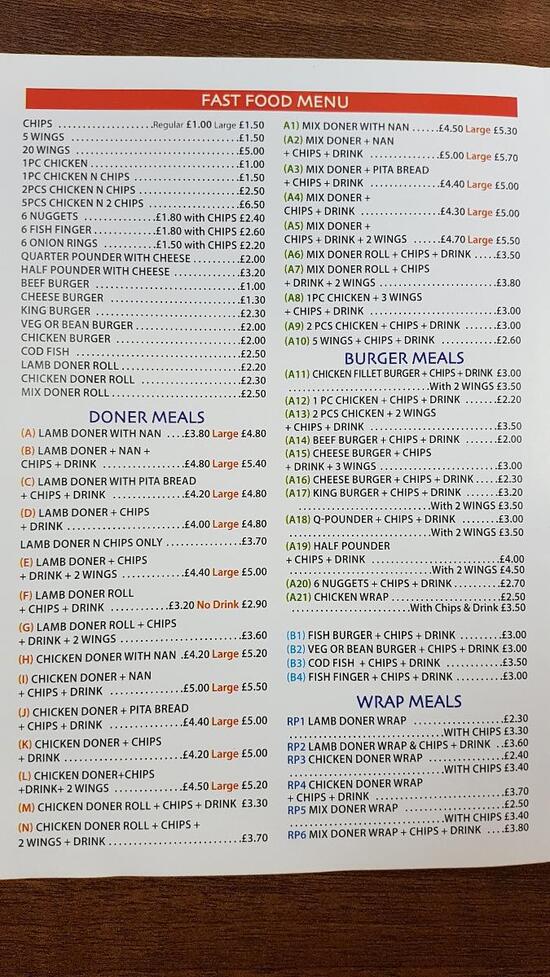 Menu at Spice Hut Green Lane restaurant, Ilford