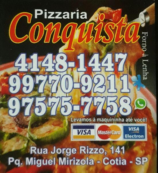 Menu Em Pizzaria Conquista Cotia R Jorge Rizo