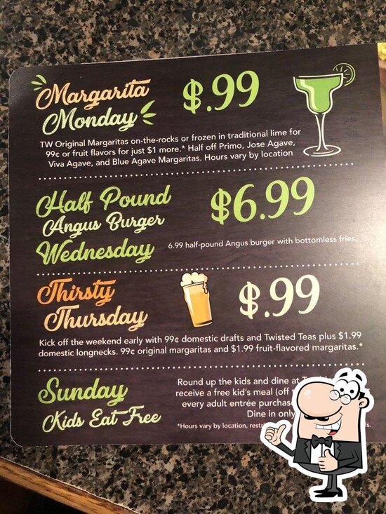 Menu at Tumbleweed Tex Mex Grill & Margarita Bar, Jeffersonville