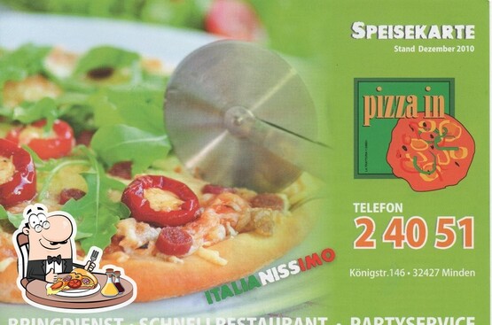 Speisekarte von Pizza In, Minden