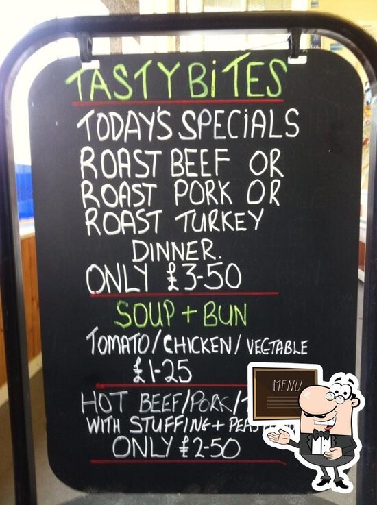 Menu at Tasty Bites Sandwich Shop cafe, South Shields