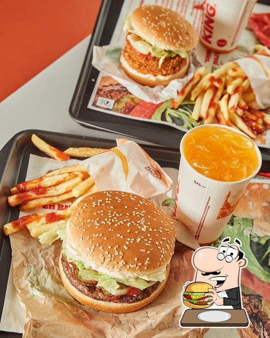 Menu at Burger King restaurant, Cerceda